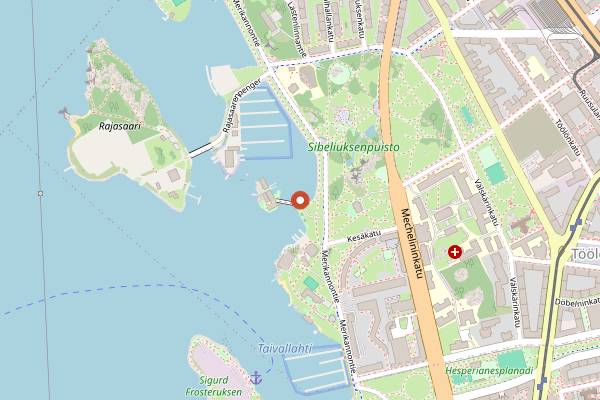 Map showing Cafe Regatta in Helsinki