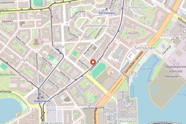Map showing Cafelito in Helsinki