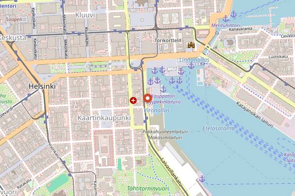 Map showing Scandinavia Cafe in Helsinki
