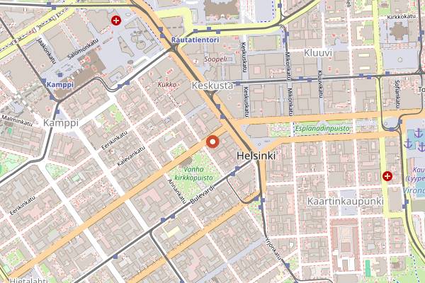 Map showing Boon Nam in Helsinki