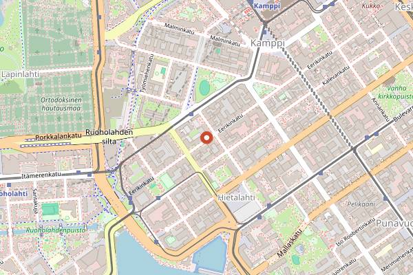 Map showing The Good Coffee Company in Helsinki