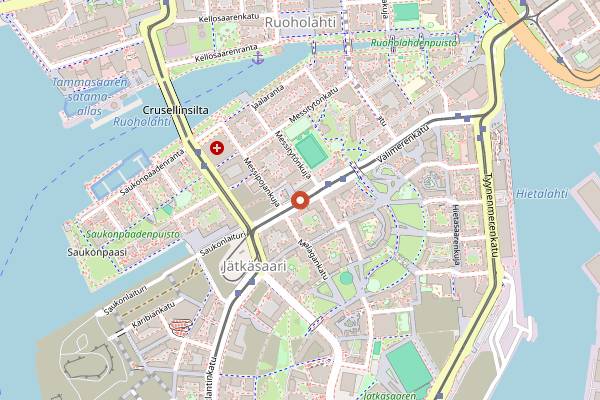 Map showing Martat Uusimaa in Helsinki