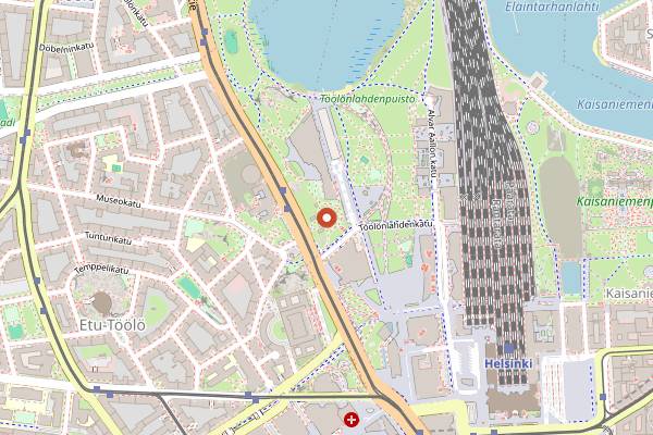 Map showing Kahvila Rakastan in Helsinki