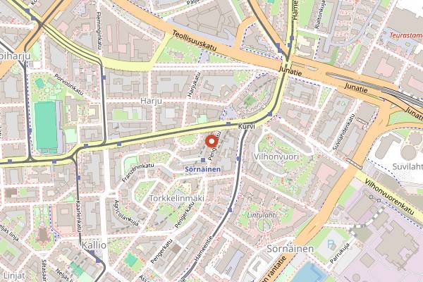Map showing Peace Kitchen in Helsinki