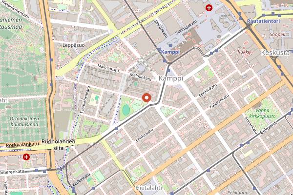Map showing Thai Vegan Kitchen in Helsinki