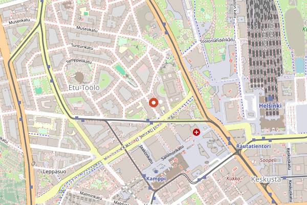 Map showing Finnjävel Salonki in Helsinki