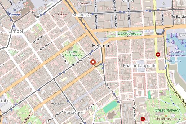 Map showing Jason in Helsinki