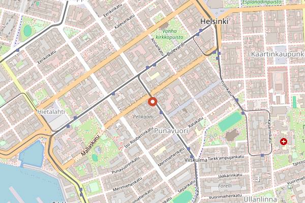 Map showing Nolla in Helsinki