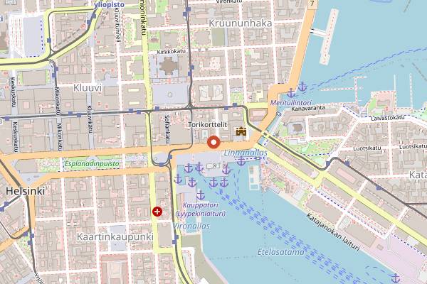 Map showing Olo in Helsinki