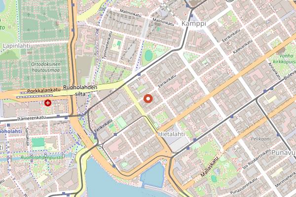 Map showing Goose Pastabar in Helsinki
