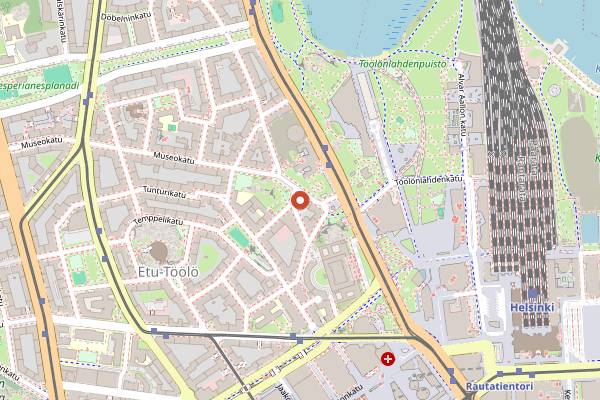 Map showing Jaskan Grilli in Helsinki