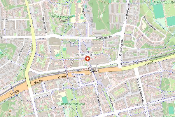 Map showing The Blue Bird in Helsinki