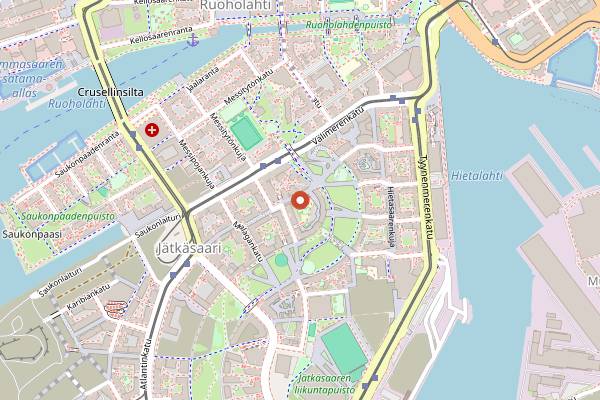 Map showing 18 Grams in Helsinki
