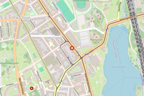 Map showing Bar Fellows in Helsinki