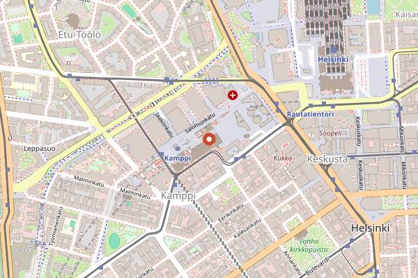 Map showing Hoku in Helsinki