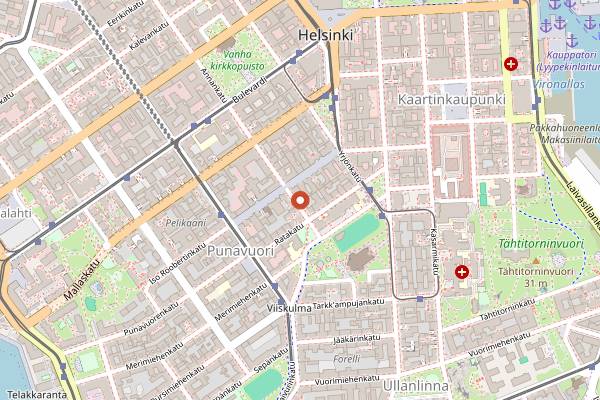 Map showing Kulmakippola in Helsinki