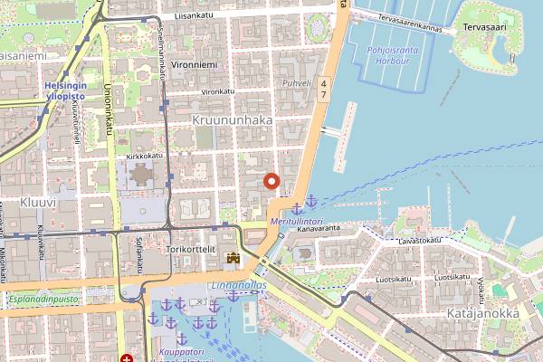 Map showing Kuurna in Helsinki