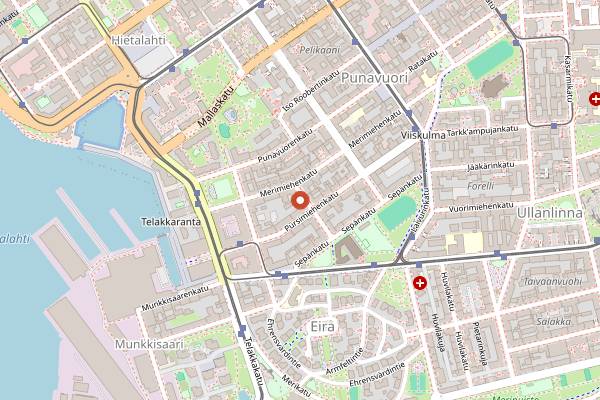 Map showing Nolita in Helsinki