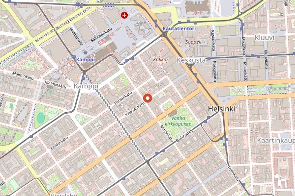 Map showing Restaurant Passio in Helsinki
