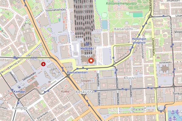 Map showing Restaurant Taulu in Helsinki