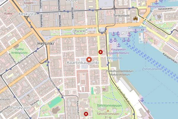 Map showing The Cock in Helsinki
