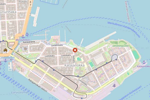 Map showing Wellamo in Helsinki