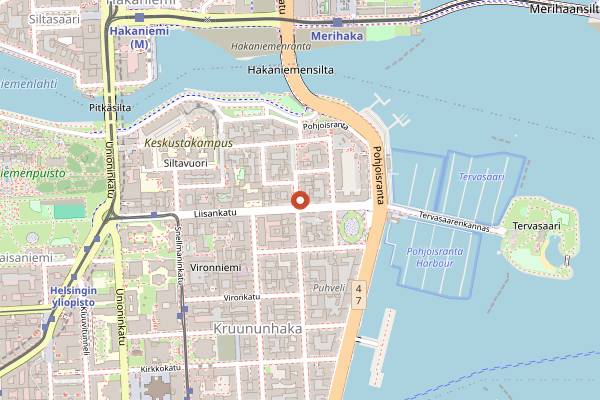 Map showing Zinnkeller in Helsinki