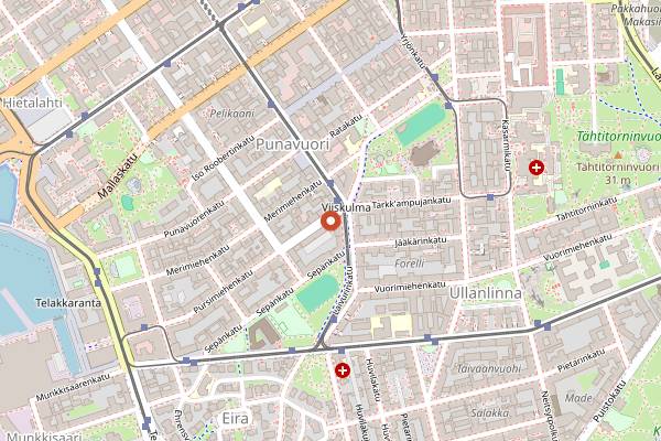 Map showing Onigiri Musubi in Helsinki