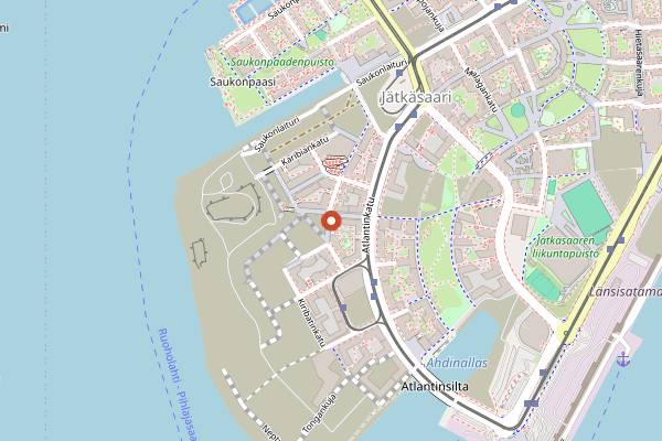 Map showing Santa Clara Restaurant in Helsinki