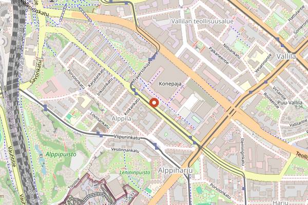 Map showing Albina Restaurant & Wine Bar in Helsinki