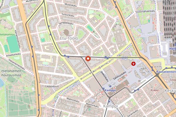 Map showing Tales Wine Bar in Helsinki
