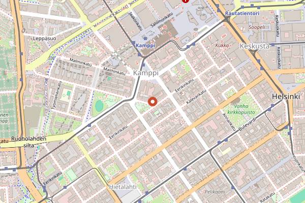 Map showing Wine Bar Apotek in Helsinki