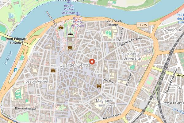 Map showing Authentique Chocolaterie in Avignon