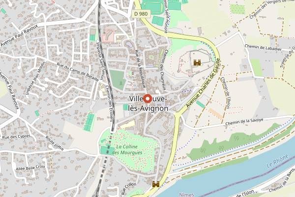 Map showing Pâtisserie Marcellin in Avignon