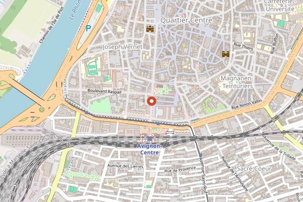 Map showing The Pipeline in Avignon