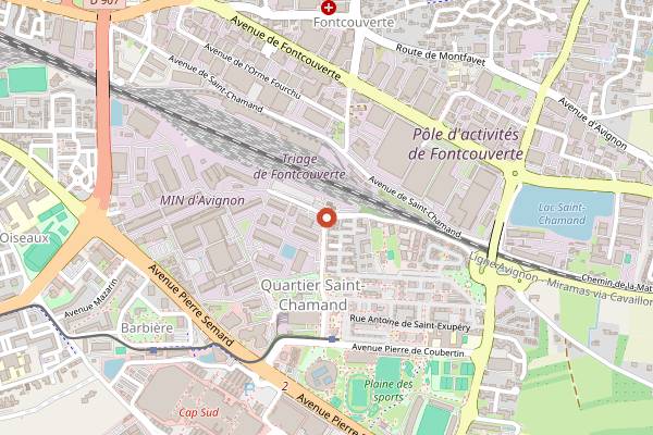 Map showing Brasserie La Comédienne in Avignon