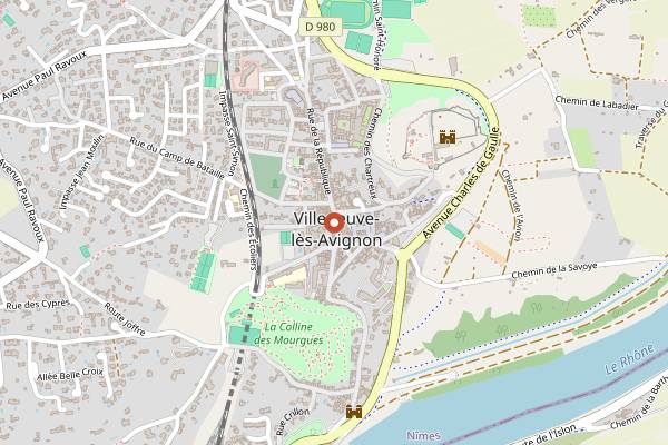 Map showing L'Heure Bleue in Avignon