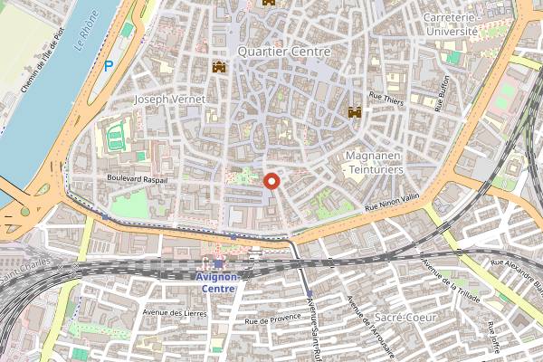 Map showing L'Épicerie de Ginette in Avignon