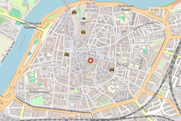 Map showing Coffeecina in Avignon