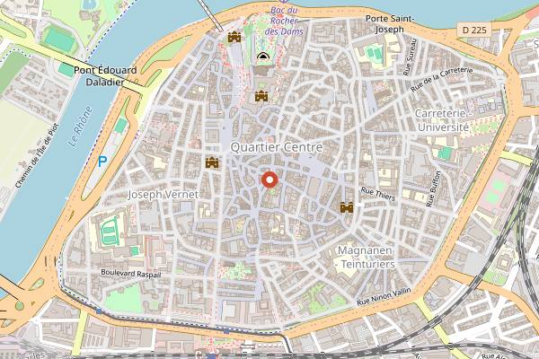 Map showing Cafés au Brésil in Avignon