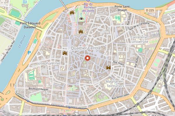 Map showing V&G in Avignon