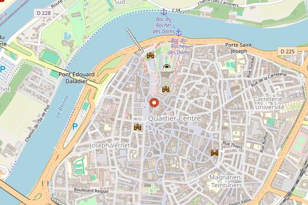 Map showing Restaurant Sevin in Avignon