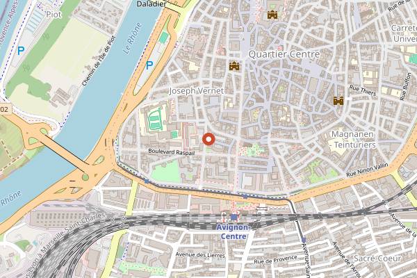Map showing Bèou Bistrot in Avignon