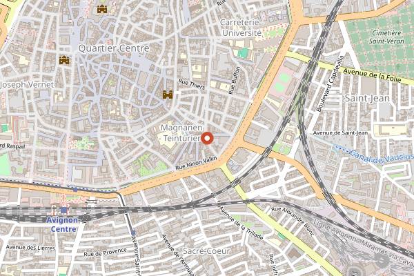 Map showing Numéro 75 in Avignon