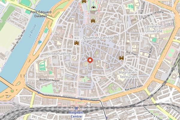 Map showing Grand Café Barretta in Avignon