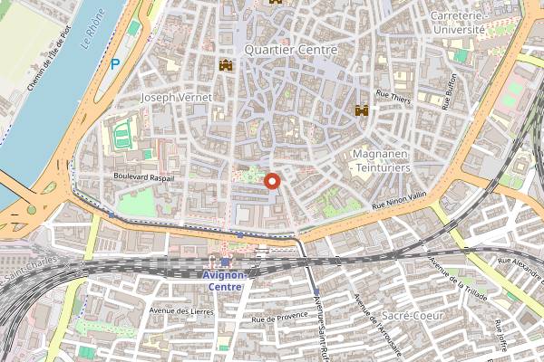 Map showing Le Bistrot des Bulleuses in Avignon