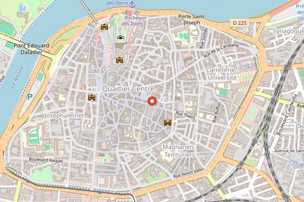 Map showing Les Halles d'Avignon in Avignon