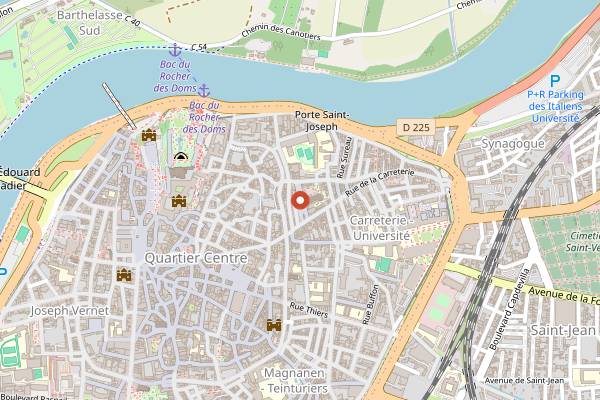 Map showing Marché du Centre-Ville in Avignon