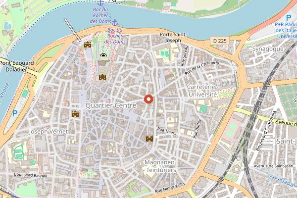 Map showing Beer Garden in Avignon