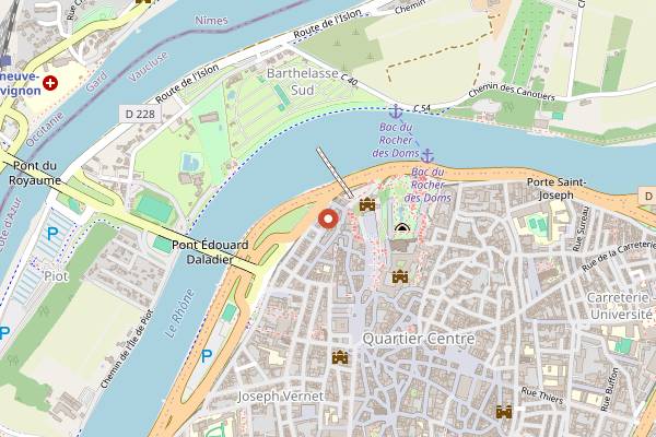 Map showing L'Esclave in Avignon
